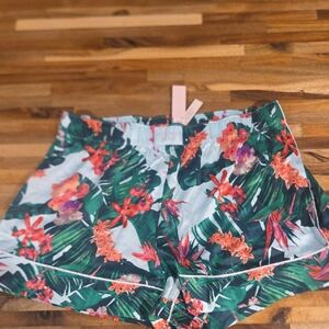 Victoria's Secret Tropical Floral Pajama Shorts Nwt Size M